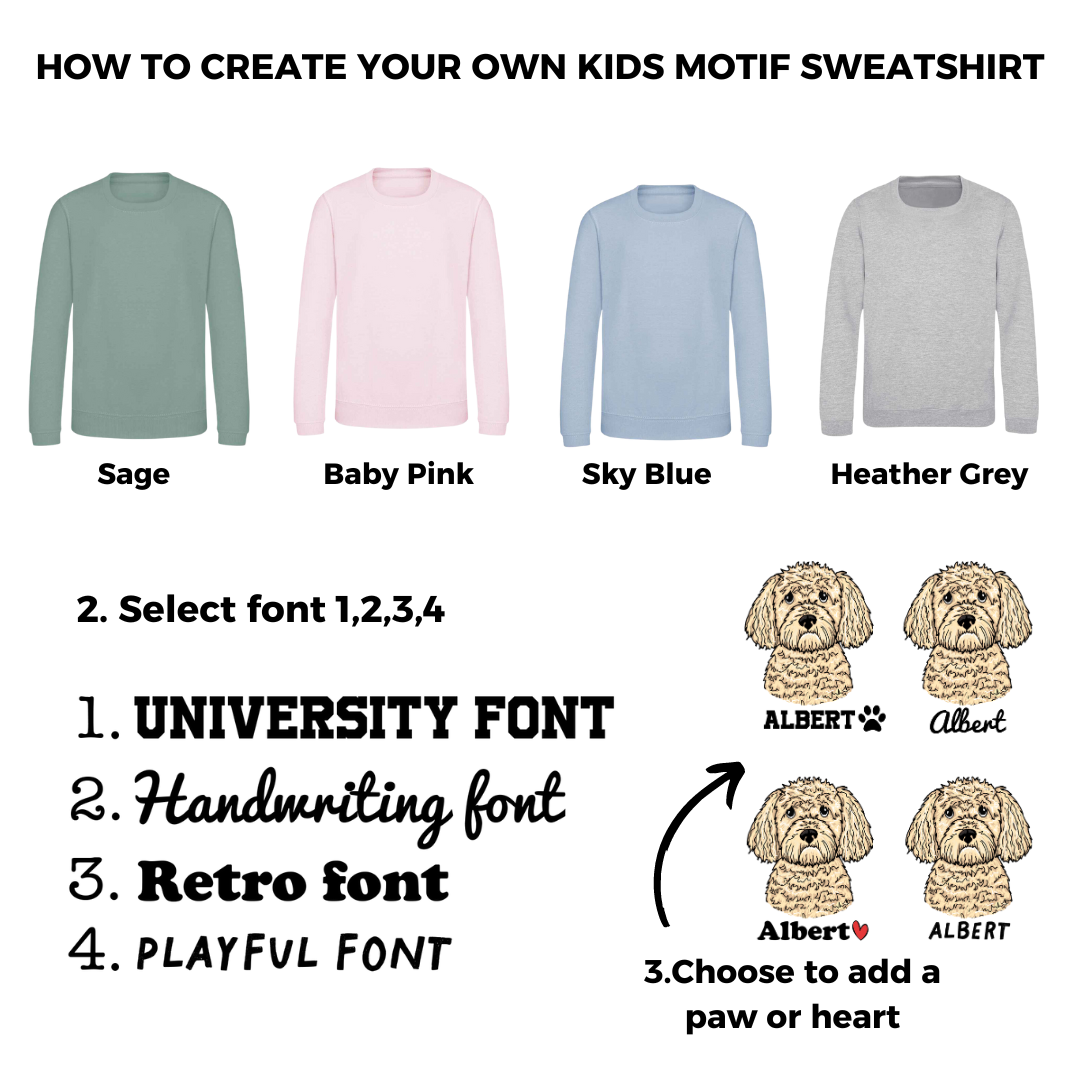 Personalised Kids's Pet Motif Sweatshirt