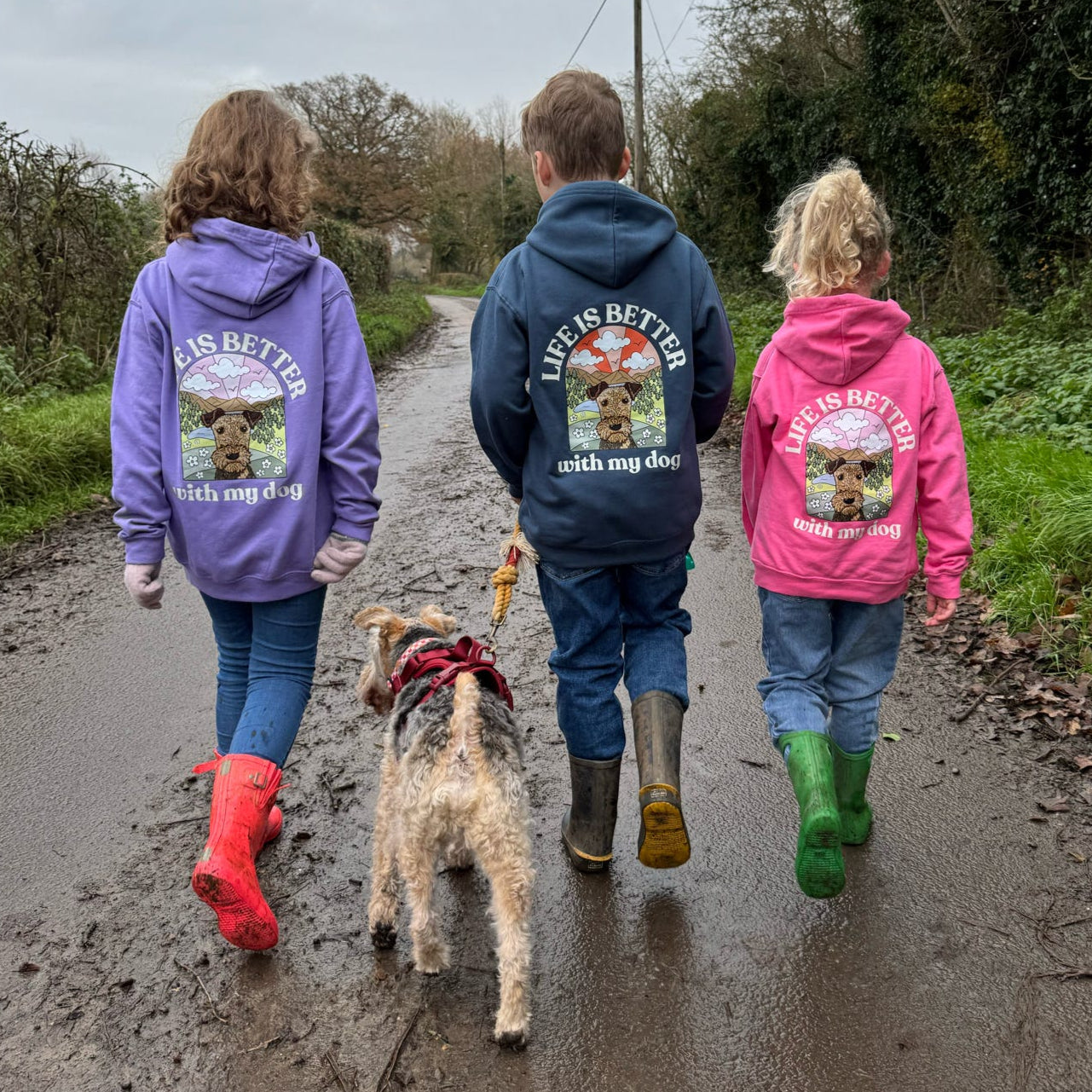 Personalised Kids Life is Better with your dog Hoody