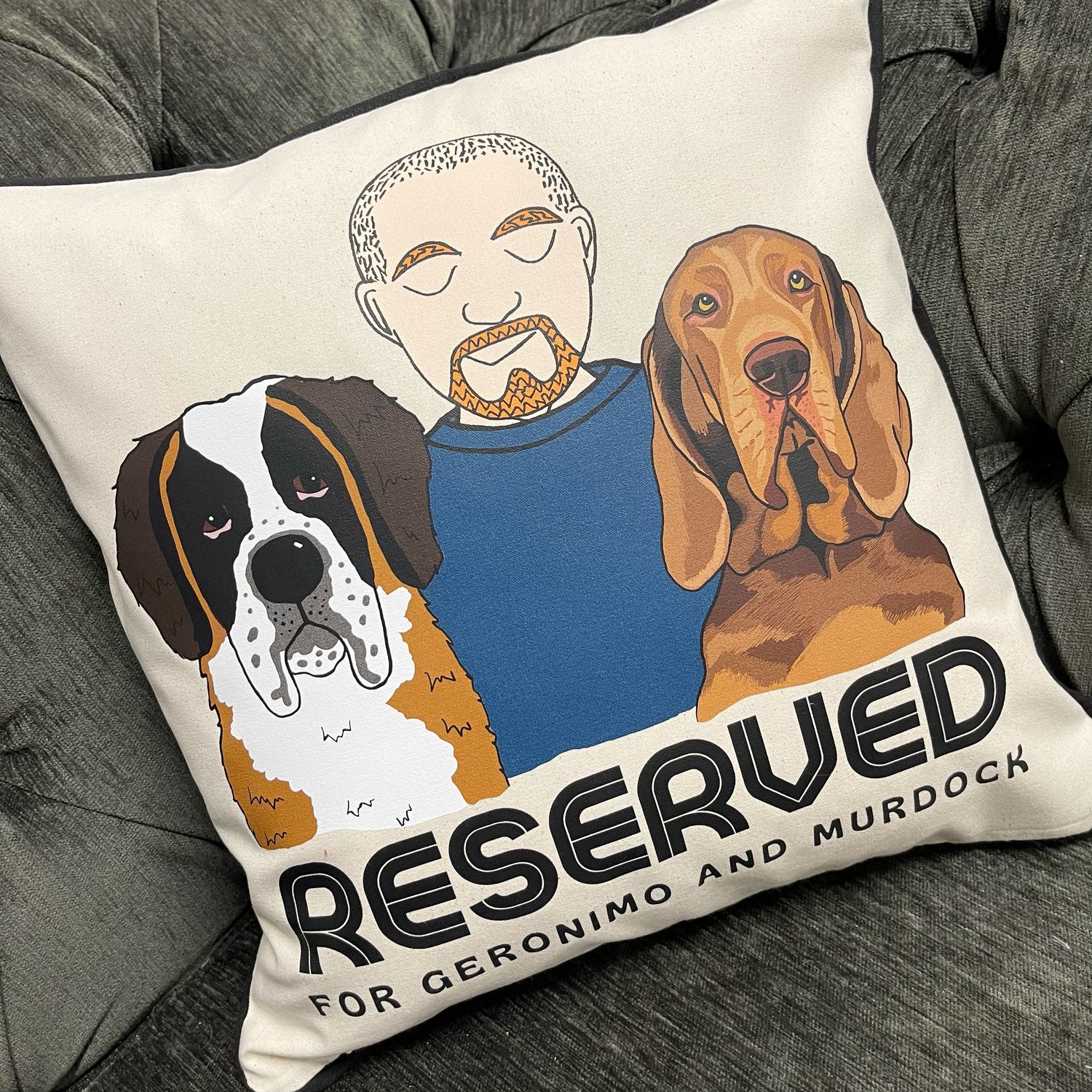 Reserved For Dad and His Dog Cushion Cover