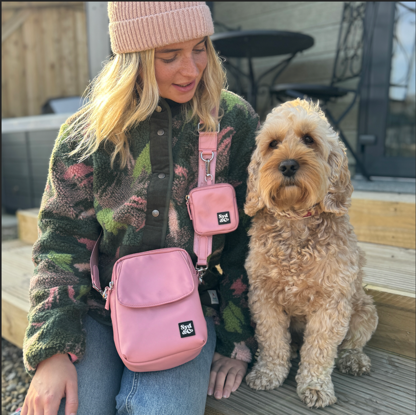 Pink Dog Walking Bag