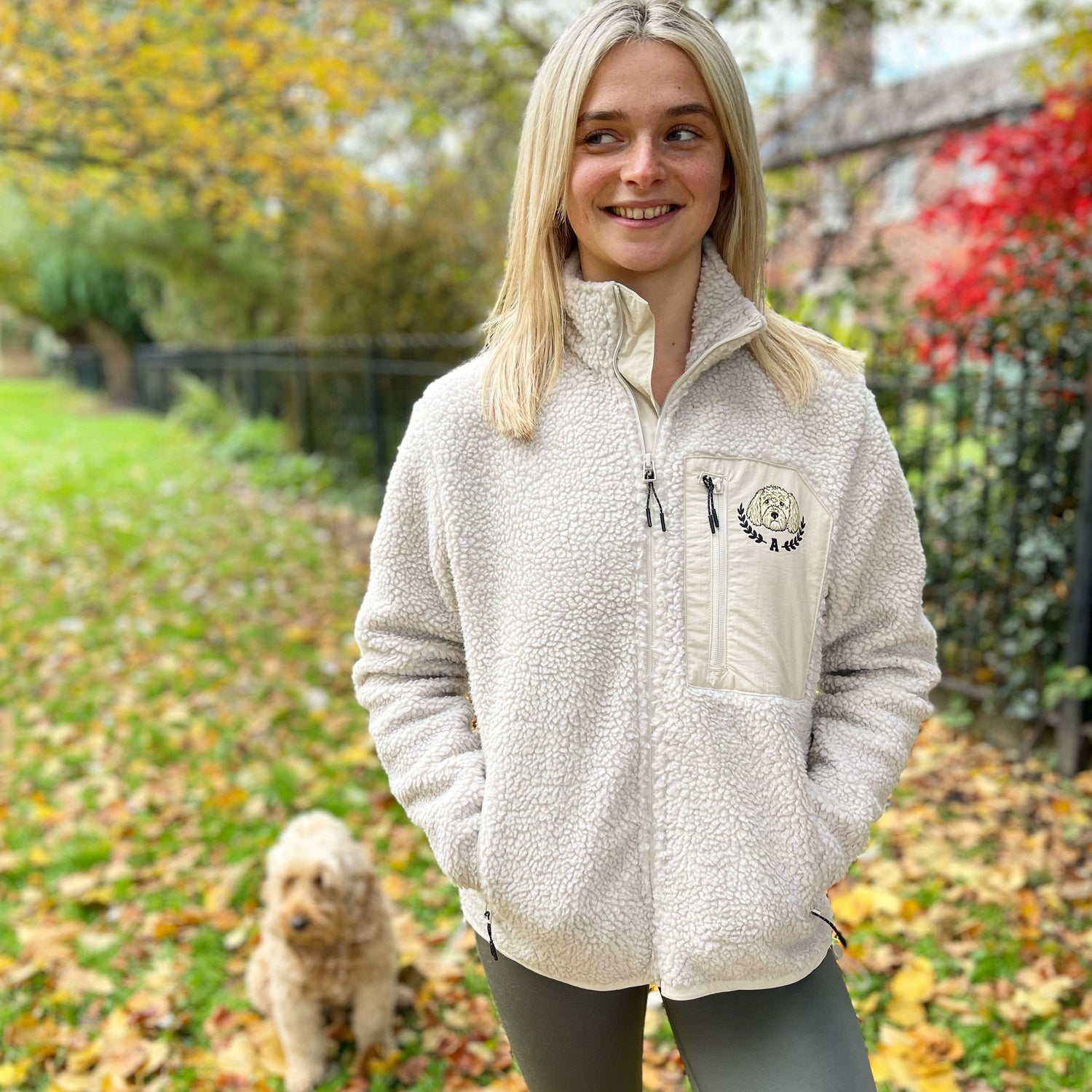 Personalised Varsity Sherpa Fleece Jacket