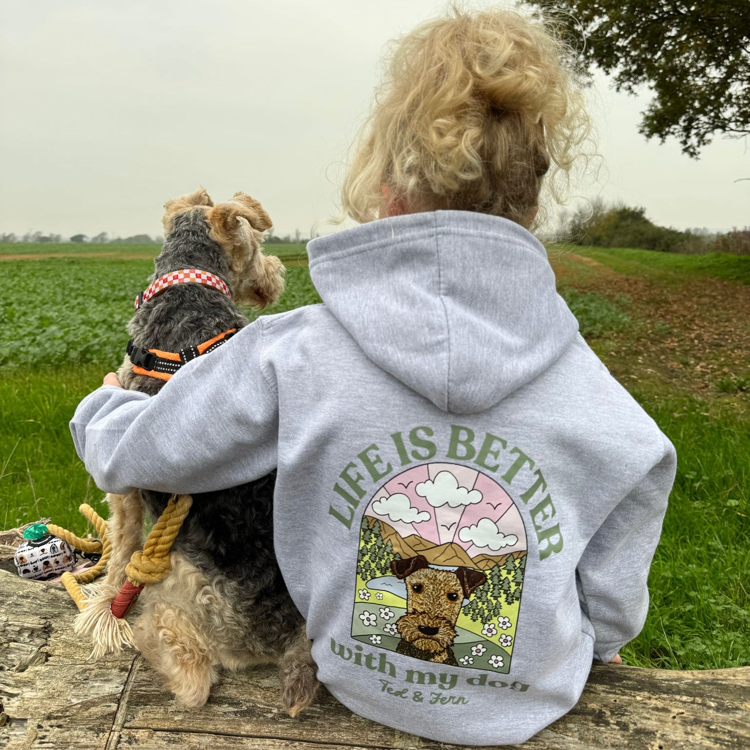 Personalised Kids Life is Better with your dog Hoody SydandCo