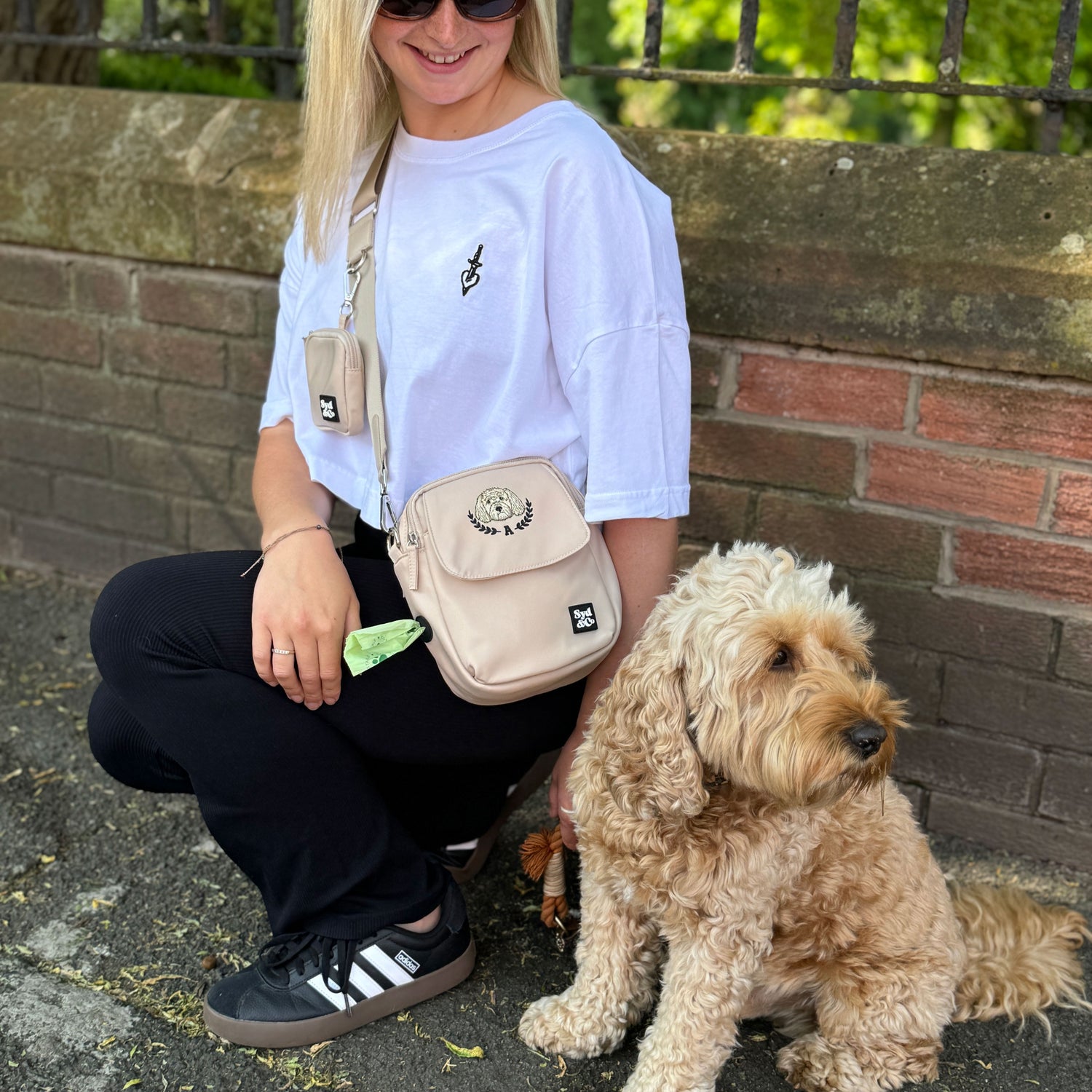 Personalised Nude Dog Walking Bag