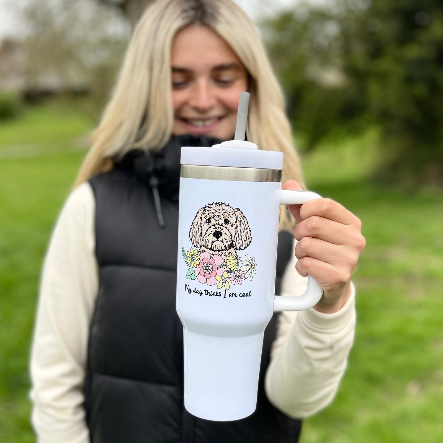 Personalised Floral Crest Hydrator With Your Pet On