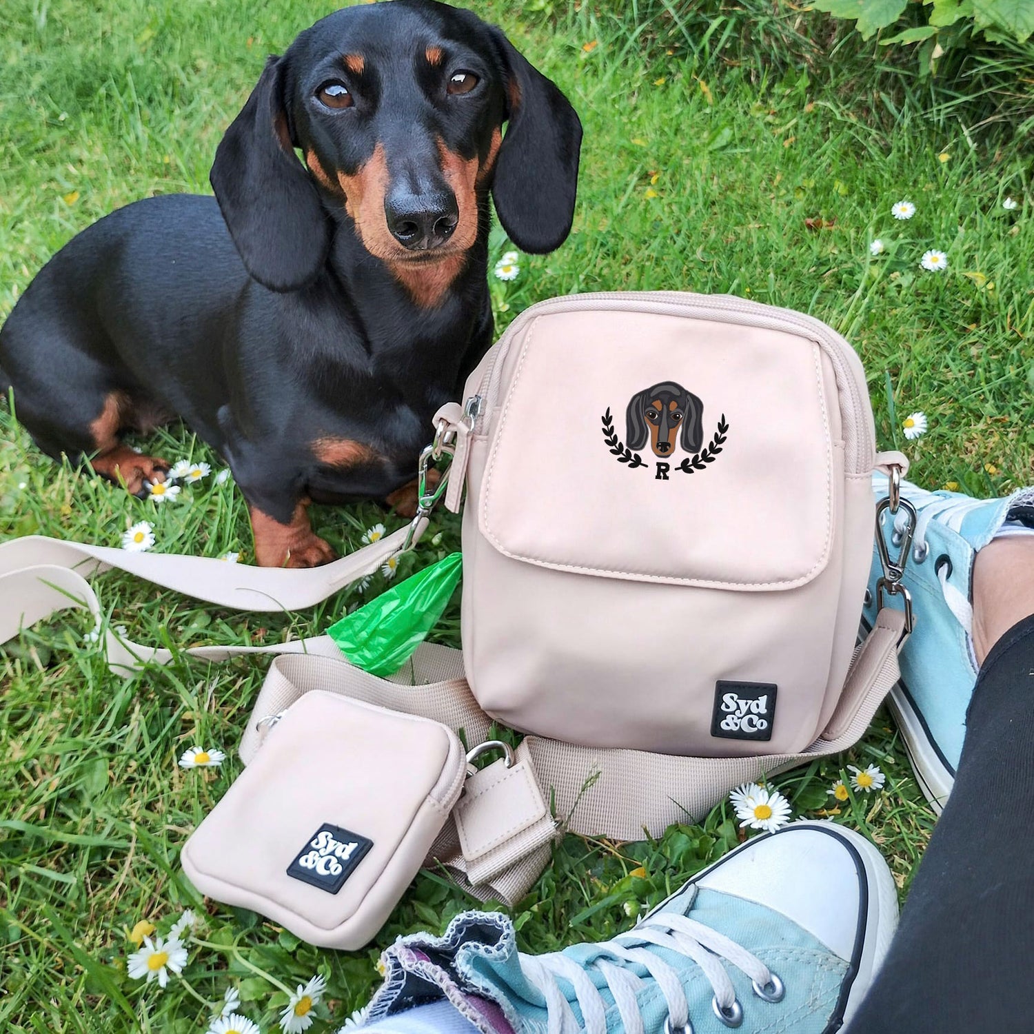 Personalised Nude Dog Walking Bag