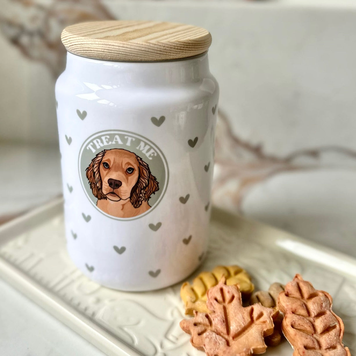 Wanderland Ceramic Pet Treat Jar