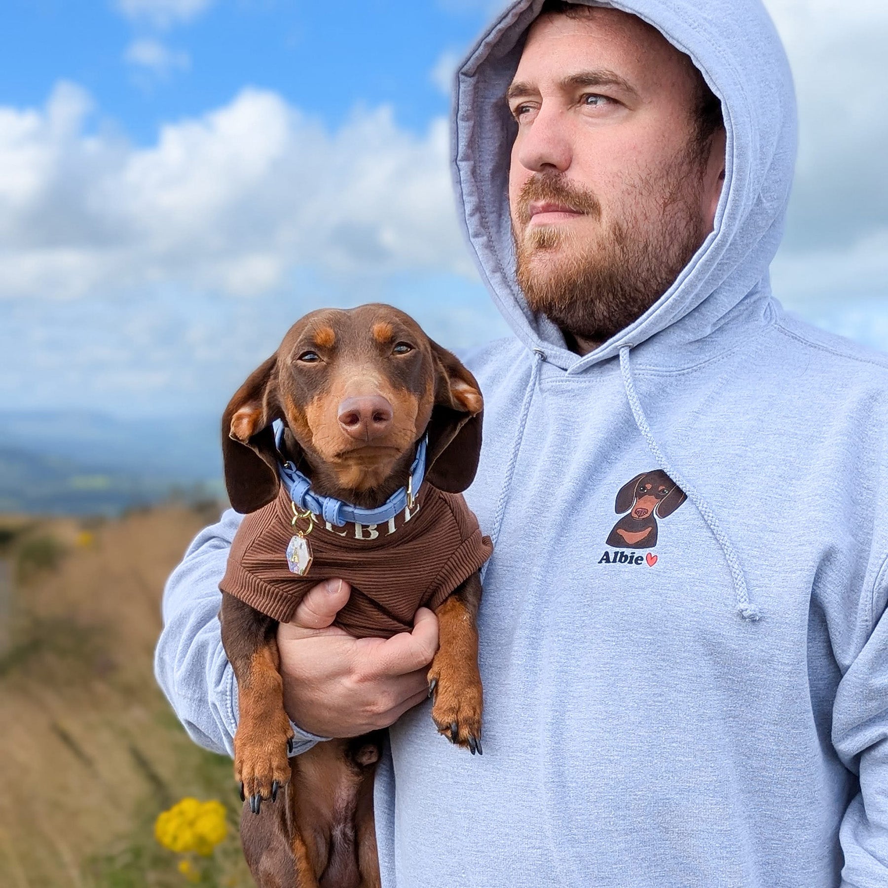 Men's Personalised Dog Motif Hoody